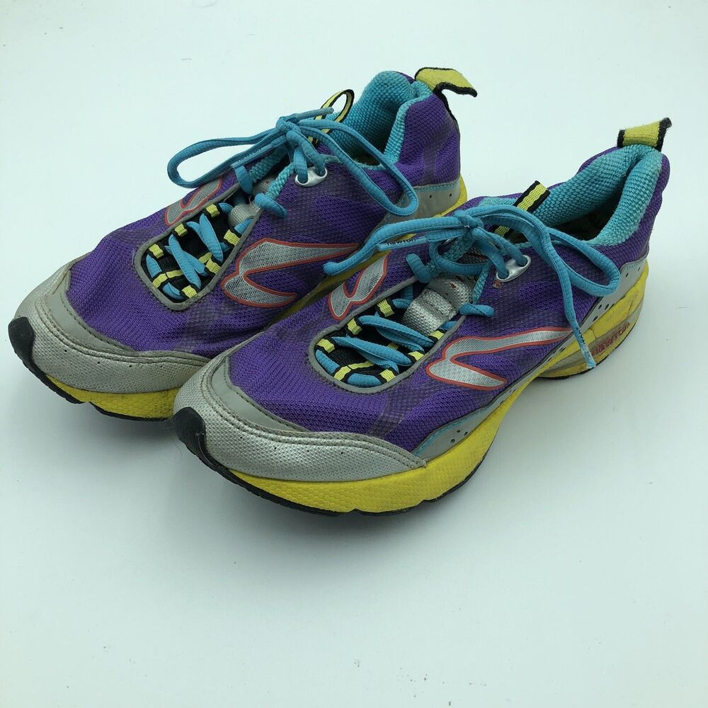 Newton Terra Momentum Purple Gray Yellow Running Shoes Sneakers 022412 US 7